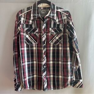 BKE Plaid Button-Up Shirt